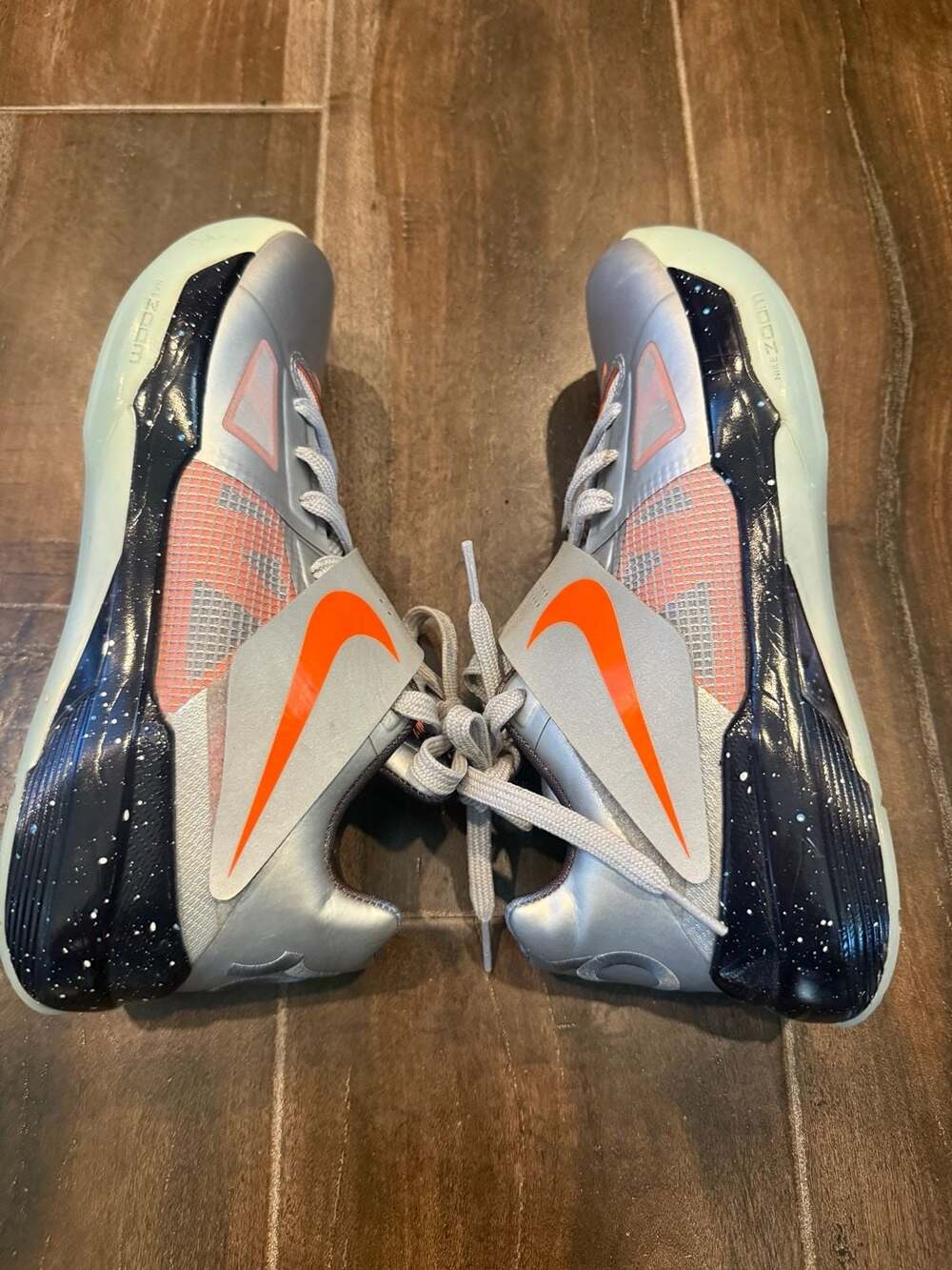 Nike Zoom KD 4 Galaxy Metallic Silver Total Orange FD2635-001